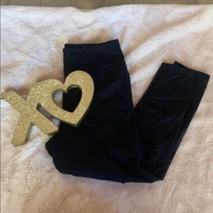 Black Pink Victoria Secret Ankle Leggings